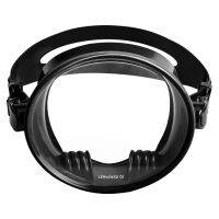 Factory Supply silicone strap tempered glass dive frameless oval freediving