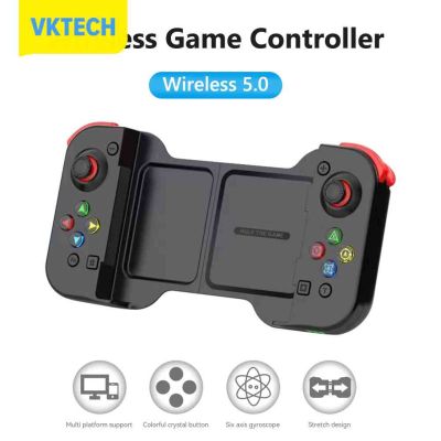 [Vktech] Telescopic Gaming Controller 6-Axis Gyroscope Bluetooth-Compatible 5.0 Game Controller จอยสติ๊ก Dual Vibration Motor ปุ่มการเขียนโปรแกรมสำหรับ Switch Pro