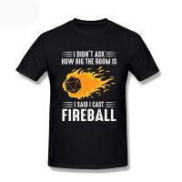 Black I Cast Fireball Men Tops MenS Crew Neck T-Shirts 100% Cotton Clothing Geek Hip Hop Custom Camisetas Short Sleeve Tshirt S-4XL-5XL-6XL