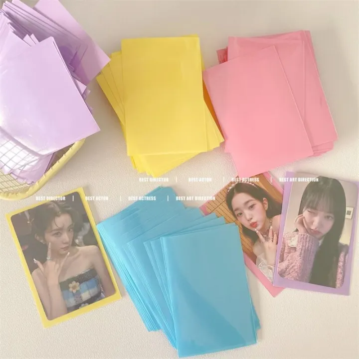 cc-minkys-ice-color-50pcs-pack-kpop-toploader-card-photocard-sleeves-idol-photo-cards-storage