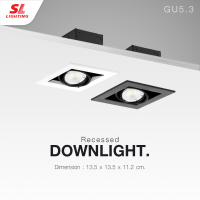 SL LIGHTING โคมไฟดาวน์ไลท์ แบบฝังฝ้า SL-6-577 ฐานทรงสี่เหลี่ยม ขั้ว G5.3 MR16