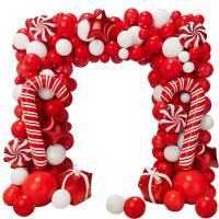 Christmas Candy Balloons Red Candy Gift Box Balloons Garland Kit Christmas Party Decorations for Baby Shower New Year Parties dutiful