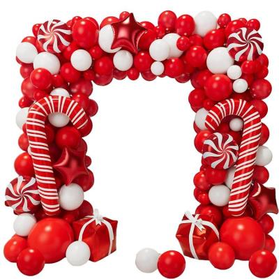 Christmas Candy Balloons Red Candy Gift Box Balloons Garland Kit Christmas Party Decorations for Baby Shower New Year Parties dutiful