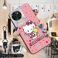 เคส PMP สำหรับ Tecno Camon 20 Camon 20 Pro Itel เคสยางกันกระแทก TPU S23 (เฮลโหลคิตตี้) KT เคสครอบโทรศัพท์ซิลิโคนขอบแบบนิ่มสุดน่ารัก (แหวนใส่นิ้ว + สายคล้อง)