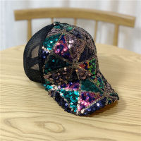 Sequin Baseball Cap Casual Ins Net Cap Fashion Hats Women