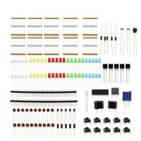 JOTNTP Arduino อุปกรณ์อิเล็กทรอนิกส์ Pi ราสเบอร์รี่ที่มีประโยชน์สำหรับตัวต้านทาน MEGA2560 Arduino ชุดตัวต้านทานพื้นฐานกริ่ง LED ตัวเก็บประจุชิ้นส่วนอิเล็กทรอนิกส์