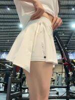 ┇✴☌ Sports yoga short skirt womens badminton tennis culottes quick-drying anti-skid short skirt side slit strappy skirt fitness skirt