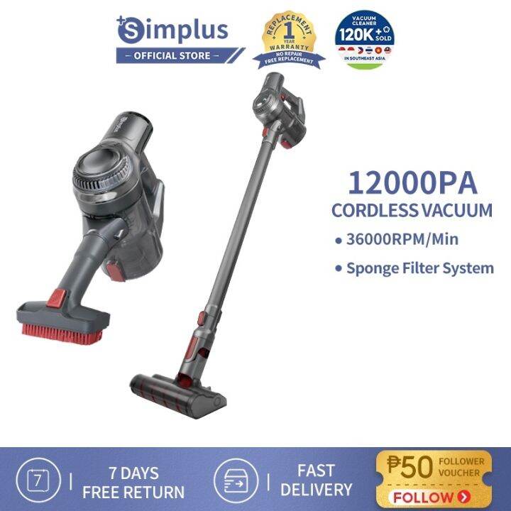 Simplus Cordless Vacuum Cleaner 12000PA 3 In1 Multi-Use Handheld ...