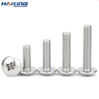 10pcs/lot Cross Recessed Truss Head Machine Screws M3 M4 M5 M6 M8 Mushroom Big Flat Head 304 Stainless Steel Philips Nails Screws  Fasteners