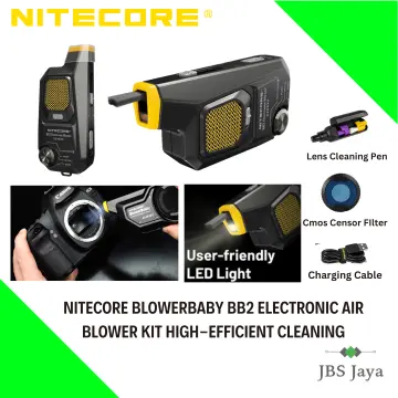 NITECORE BB mini Electric Camera Air Blower Photography Len Sensor Keyboard  Vinyl Record Duster Anime Model Cleaner With Light