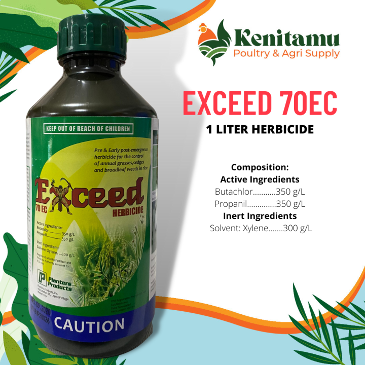 EXCEED 70 EC 1 LITER HERBICIDE BY PLANTERS PRODUCTS FOR PLANT CARE AND CROPS/ FAST ACTING AND