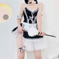 [COD] lingerie sexy maid outfit uniform cosplay lace female slave pajamas hollow large size nightdress