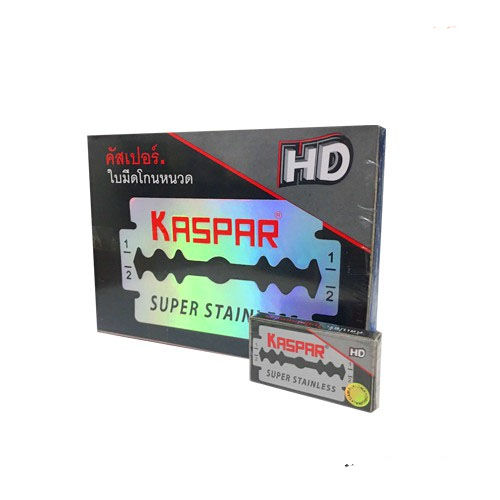 KASPAR ใบมีดโกนหนวดคัสเปอร์ บรรจุ 100ใบ/กล่อง 4024 ใบมีดโกนหนวดคัสเปอร์ ใบมีดโกน 2 คม กล่องใหญ่