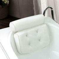 Spa Non-Slip 3D Mesh Cushioned Bath Tub Spa Pillow Bathtub Head Rest Pillow With Suction Cups For Neck And Back Bathroom Supply