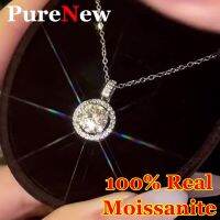 PureNew 1ct-10ct Womens Premium Moissanite Diamond Necklace Original 925 Silver Luxury Moissanite Pendant Necklace for Women Fashion Chain Necklaces