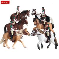 OozDec House Model Action Figures Emulational Horseman Horse Animals Ornaments Playset Figurine Cute Educational Kids Toy Gift