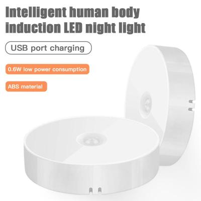 6 LED Motion Sensor Lights Wireless Cabinet Stair Human Body Induction Auto OnOff USB Rechargeable Lamp Magnetic Night Lights