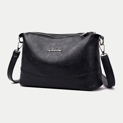 Simple Style Women PU Leather Crossbody Shoulder Bags Black Color Handbags Female Messenger Bags Clutch Tote