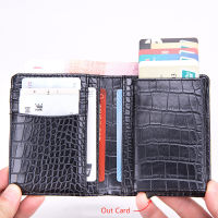 High Quality Crocodile Rfid Wallets Men Money Bag Small Purse Male Card Wallet Small Clutch Leather Wallet Thin Carteras 2021