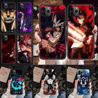 ☼✕ Anime Black Clover Phone Case Cover Hull For iphone 5 5s se 2 6 6s 7 8 12 mini plus X XS XR 11 PRO MAX black trend back fashion