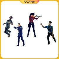 4x CCArte 1/64คนและรูปแบบผีดิบเครื่องประดับตั้งโต๊ะการตกแต่ง Dioramas