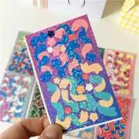 Steve Korea INS Ribbon Kpop Stickers Star Chasing Cards Cuckoo Sparkling Ribbon Scrapbook Journal Decoration
