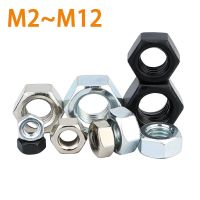 Hex Nut Hexagon Nut Carbon Steel Black Hex Nut Metric Full Thread Hexagon Nut M2 M2.5 M3 3.5 M4 M5 M6 M8 M10 M12 Nails Screws Fasteners