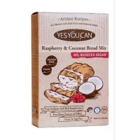 Raspberry &amp; Coconut Bread Mix Gluten Free 400g. YesYouCan แป้งขนมปัง ราสเบอรี่ และ มะพร้าว สำเร็จรูป ปราศจากกลูเต็น