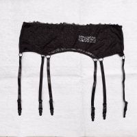 【cw】 Gauze Ultra Size 6 Straps Metal Garter for Stockings Women  39;s Suspenders GA1682