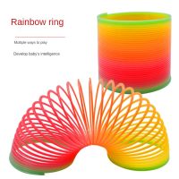 Rainbow Spring Toys Anti-stress Funny Game Anti-stress Folding Plastic Spring Creative Magic Toys for Children Funny Gifts
