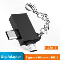 [HOT TALQQQWWEGE 583] 2 In 1 OTG Adapter USB Aluminium Converter For Tablet Amp; Hard Disk Drive Amp; Flash Disk Type-C Micro Adapter For Samsung Xiaomi