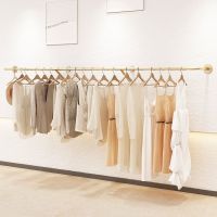 [COD] Clothing store display wall-mounted simple mens and womens shelves floor-to-ceiling hanging clothes rail