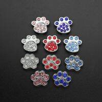 【HOT】┅●∏ Multiple choice 100pcs Dog 10mm Rhinestone Charms Tag Collar Wristband