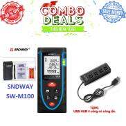 Thước đo khoảng cách bằng tia laser SNDWAY phạm vi 100m SW-M100 + TẶNG USB