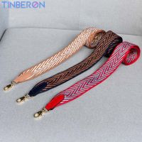 【CW】 TINBERON Webbing 5CM Canvas Woman Wide Shoulder Diagonal Stripes Apply Accessories