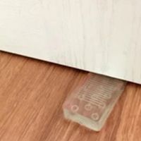 【LZ】❍✱  Doorstops Door Stop Doorstops PU Rubber Silicone Transparent/grey/black 95x40x14MM Anti-collision Block Wedge Home