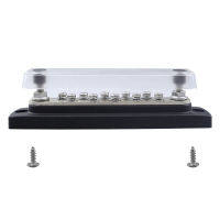 RV เรือยอชท์ Motorhome Busbar 10-Way สองแถวสีแดงและสีดำ Busbar 48V150A สูงในปัจจุบันบล็อกสายไฟ