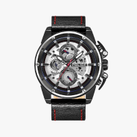 Police นาฬิกาข้อมือผู้ชาย Black leather Multi-function Splinter watch รุ่น PL-14688JSBS/04 ของแท้ 100% มีการรับประกัน 2 ปี คืนสินค้าภายใน 15 วัน  Ralunar