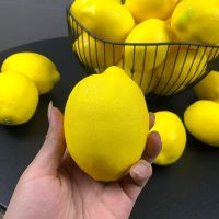 12pcs DIY Artificial Fruits Artificial Lemon Plastic Fake Fruit for Home Garden Decoration Christmas Wedding Party Supplies