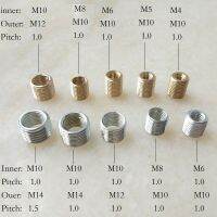 10pieces/lot M4/5/6 to M10 M8 to M10 M10 to M12/M14 threaded hollow tube adapter inner outer threaded coupling joint adapter