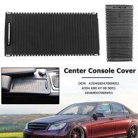 แท่นวางแก้วน้ำเกลียวรูดติดผ้าม่านสไลด์ที่ครอบคอนโซลตรงกลางสำหรับ Mercedes Benz C-Class W204 S204อุปกรณ์ตกแต่งภายในรถ