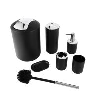 Bathroom Accessories Set-6 Piece Plastic Toothbrush Holder,Toothbrush Cup,Soap Dispenser,Soap Dish Wait