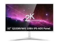 AOC 32" จอมอนิเตอร์ 2K 2560x1440 QHD LED 10bit IPS/MVA panel 1.07b Colors, 100% sRGB. Q3208VWG/Q3277FQE (Rebuilt/Refurbished, VGA, DVI, HDMI, DP, Audio Out)