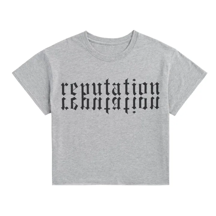 Heather Grey Reputation Crop (Official Merchandise) by Taylor Swift (US