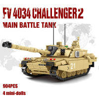 Military Tanks Challenger Leopard 2A7+ Main Battle Tank Soldier Police Building Blocks WW2 Bricks Army Kids Children Toys Gifts