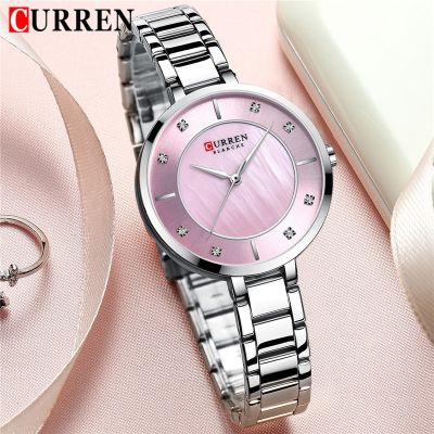 CURREN Women Watch Waterproof Top Brand Luxury Silver Female Clock Stainless Steel Band Classic Bracelet Ladies Wristwatch 9051