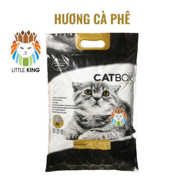 Cát vệ sinh cho mèo Catbox, cát vệ sinh than hoạt tính carbon siêu thấm
