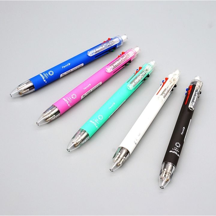 ปากกาลูกลื่นหลากสี-5-สี-ดินสอกด-0-7-มม-ปากกาลูกลื่น-6-ระบบ-ปากกา-เครื่องมือการเขียน-โรงเรียน-เครื่องเขียนสำนักงาน