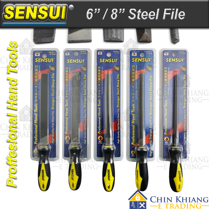 Sensui Steel File Metal Wood File Kikir Besi Kayu 6 Or 8 Flat Round