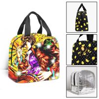 ✸ Fashion Jojo Bizarre Adventure Student Work Lunchbox Thermal insulation Food Lunch Bag 3D Print Portable Handbags Ice Bags